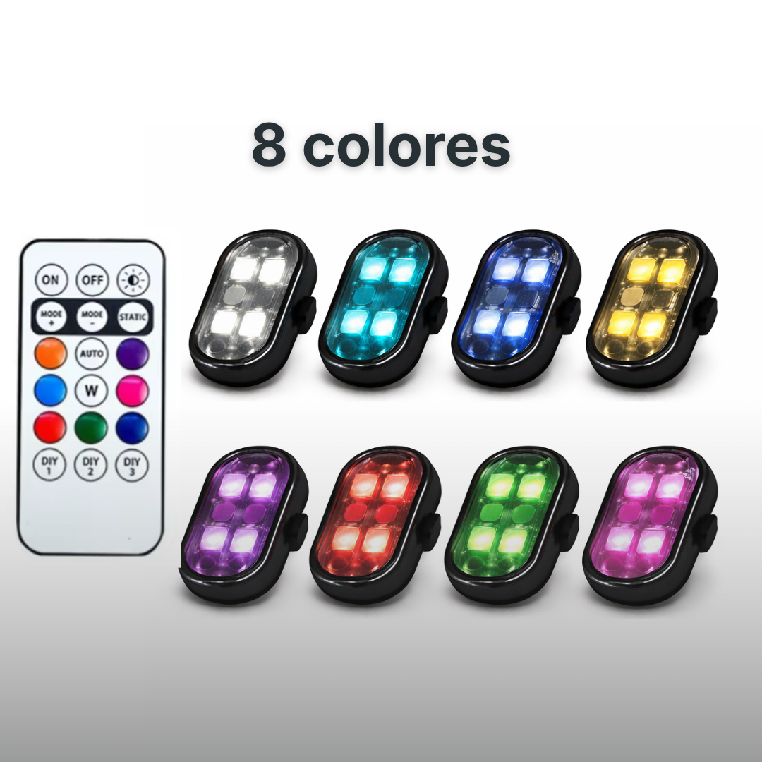 Luces LED inalámbricas RGB, con carga USB